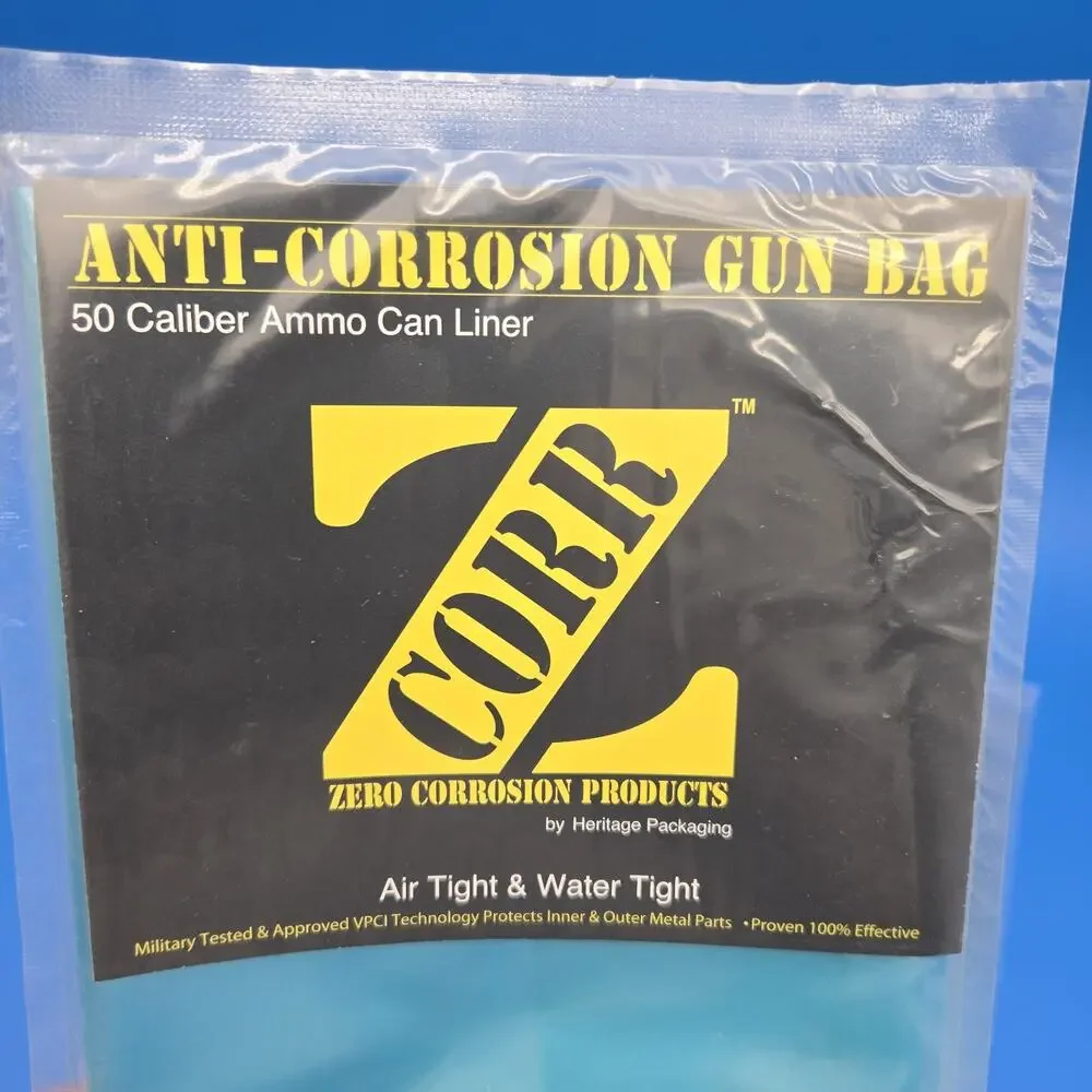 Lot of 3 ZCORR Anti-Corrosion Gun Bag 50 Cal Ammo Can Liner New Sealed USA